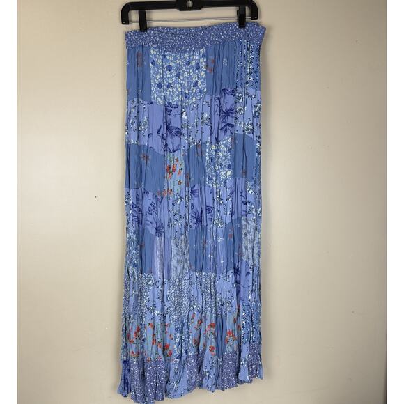 Cute Options Boho Patchwork Maxi Skirt Rayon, One Size (Approx. L/XL) - Picture 2 of 12